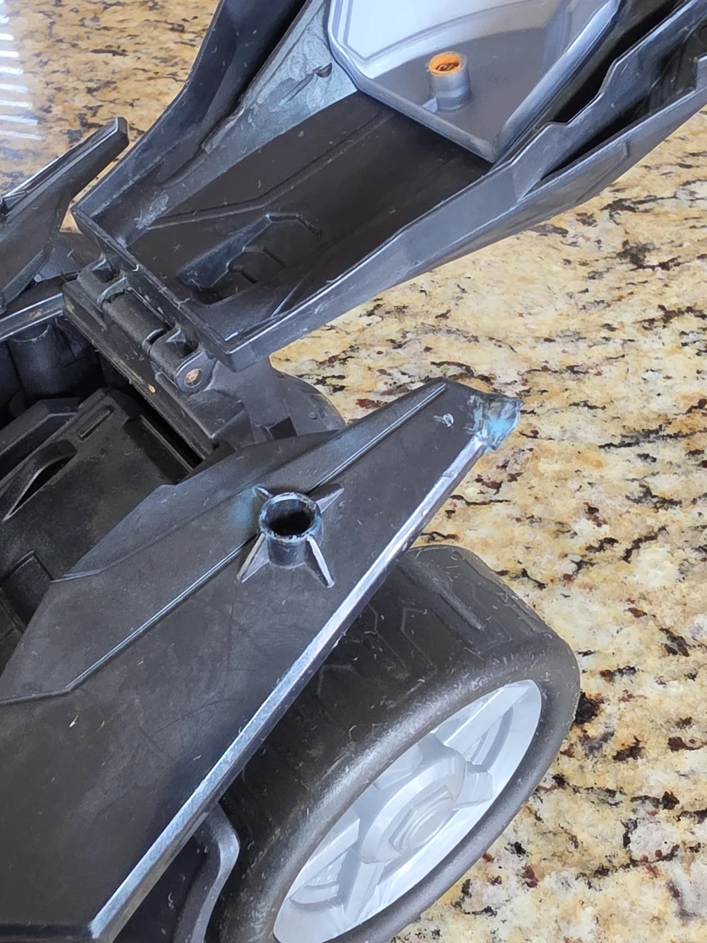Mattel Batman Figure and Batmobile - Black, Gray, Yellow